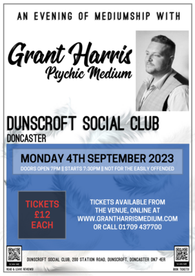 Dunscroft Social Club, Doncaster, Monday 4th September 2023