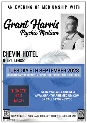 Chevin Hotel, Otley, Tuesday 5th September 2023