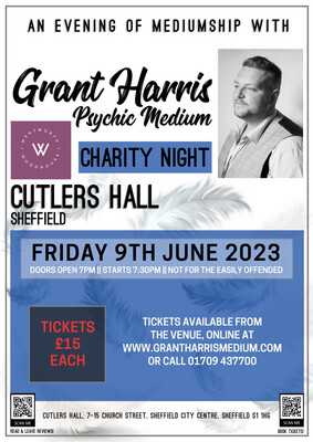 CHARITY NIGHT - Cutlers Hall, Sheffield, Friday 9th June 2023