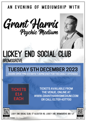 Lickey End Social Club, Bromsgrove, Worcestershire, Tuesday 5th December 2023