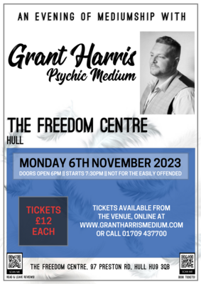 The Freedom Centre, Hull, Monday 6th November 2023