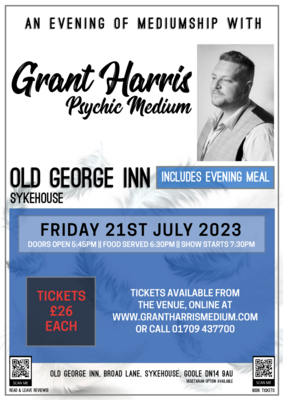 Old George Inn, Sykehouse - Meal included! Friday 21st July 2023