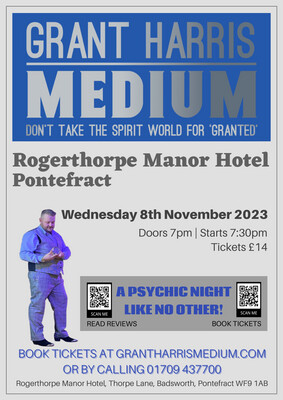 Rogerthorpe Manor, Pontefract, Wednesday 8th November 2023
