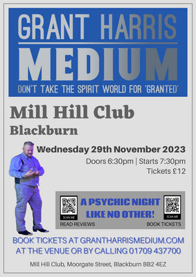 Mill Hill Club, Blackburn, Wednesday 29th November 2023