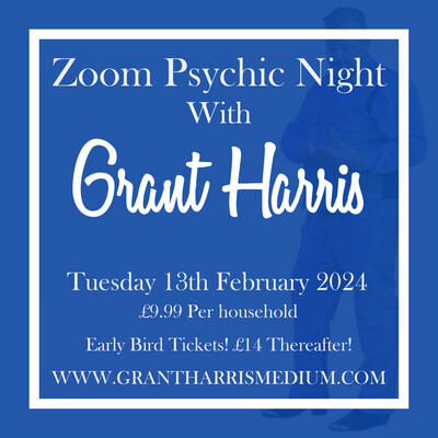 Zoom Psychic Night with Grant Harris | Tue 13th February 2024