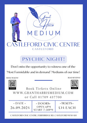 Psychic Night | Castleford Civic Centre, Castleford, Tue 30th January 2024