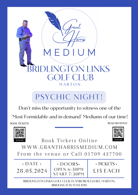 Psychic Night | Bridlington Links Golf Club, Bridlington, Tue 28th May 2024