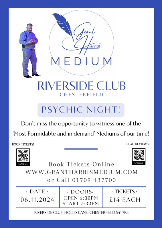 Psychic Night | The Riverside Club, Chesterfield, Wed 6th November 2024