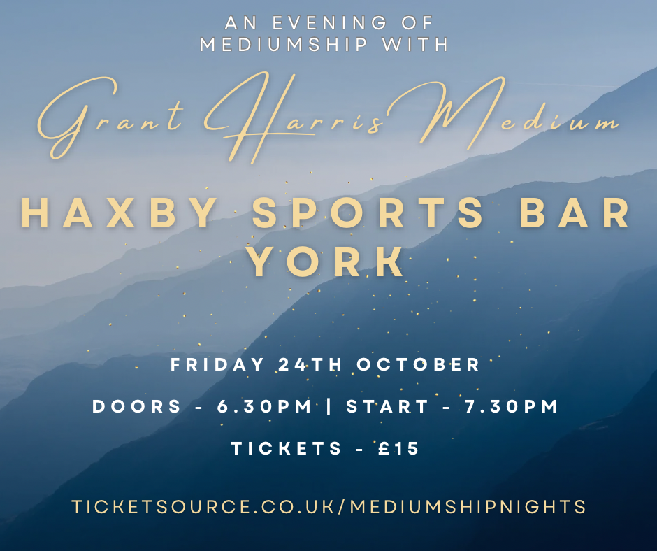 Psychic Night | Haxby Sports Bar, York | 24.10.25 **DO NOT BUY HERE - CLICK THE LINK TO TICKETSOURCE OR EVENTBRITE**