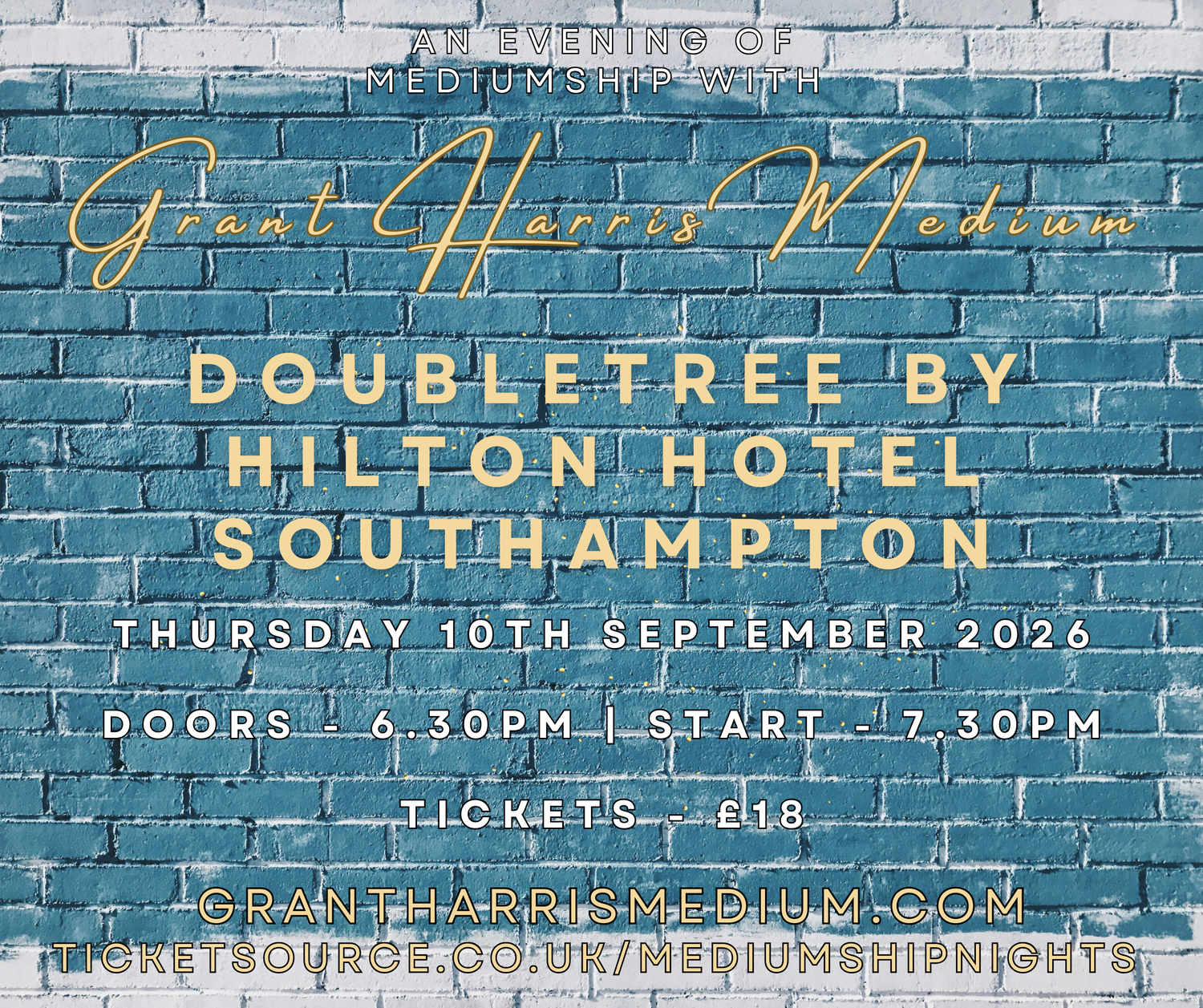 Psychic Night | Doubletree by Hilton Hotel, Southampton | 10.09.2026 - Also available on Ticketsource -