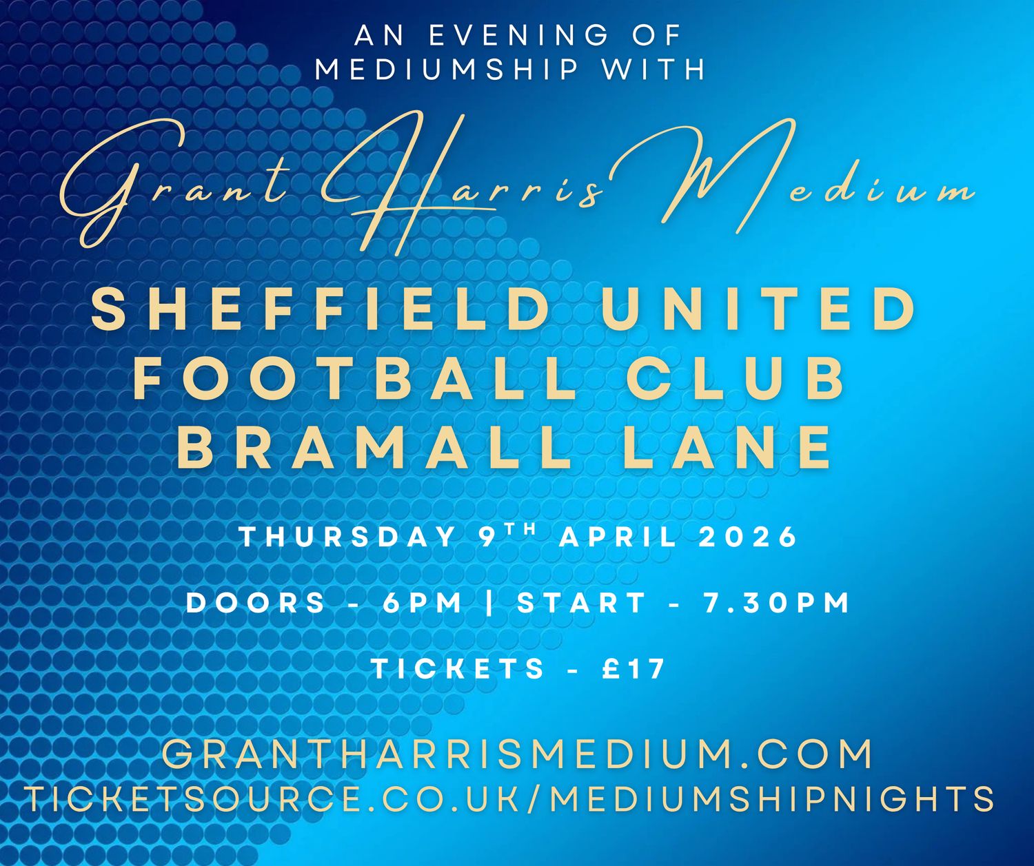 Psychic Night | Sheffield United Football Club| 09.04.2026 - Also available on Ticketsource