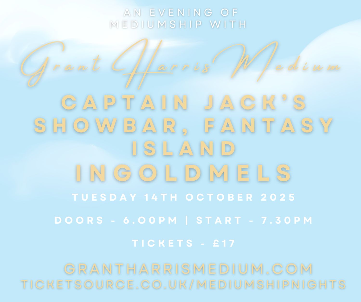 Psychic Night | Captain Jacks Showbar, Fantasy Island, Ingoldmells | 14.10.2025 - Also available on Ticketsource!