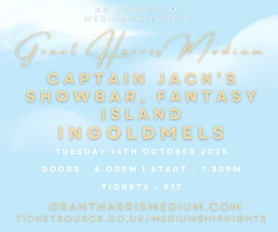 Psychic Night | Captain Jacks Showbar, Fantasy Island, Ingoldmells | 14.10.2025 - Also available on Ticketsource!