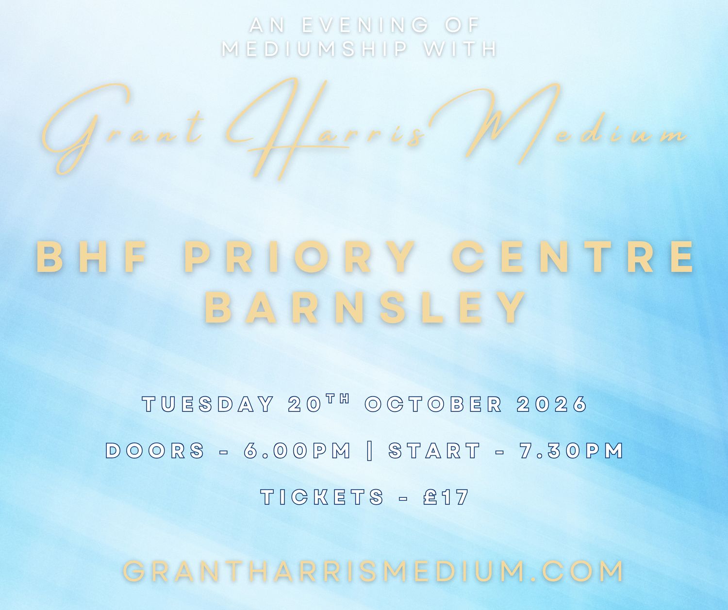 Psychic Night | BHF Priory Centre, Barnsley | 20.10.2026