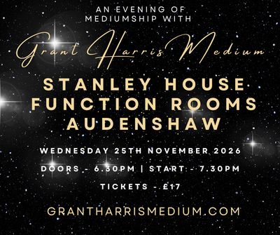 Psychic Night | Stanley House Function Rooms (Audenshaw Masonic Hall), Audenshaw Manchester | 25.11.2026
