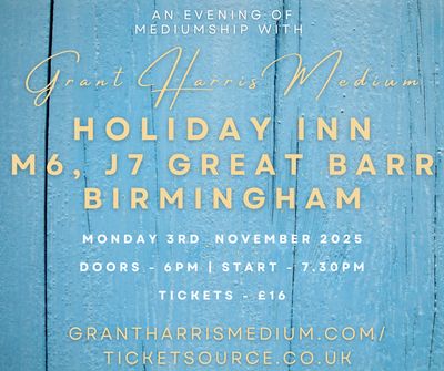 Psychic Night | Holiday Inn M6 J7, Great Barr, Birmingham| 03.11.2025 - also on ticketsource!