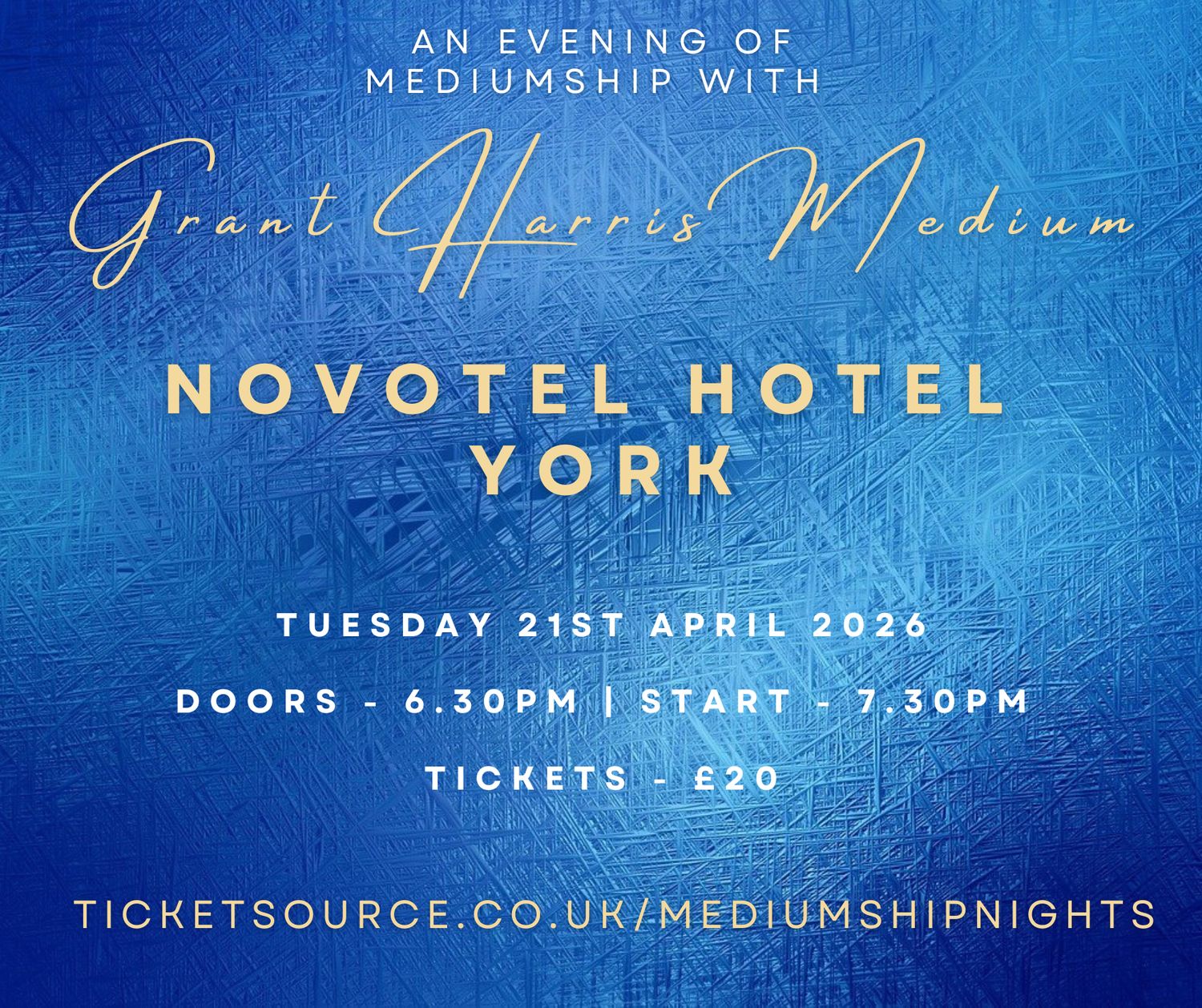 Psychic Night | Novotel Hotel, York | 21.04.2026 - AVAILABLE ON TICKETSOURCE ONLY!