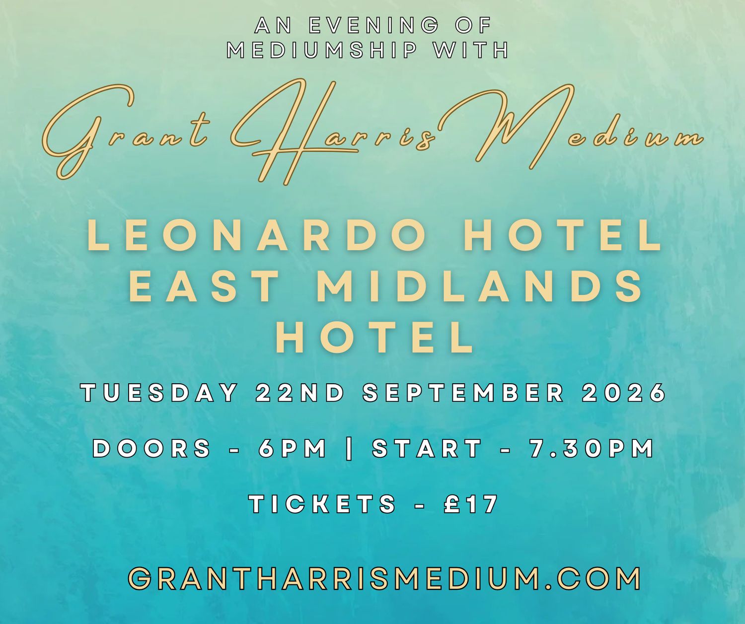 Psychic Night | Leonardo Hotel East Midlands Airport  | 22.09.2026 - Also Available on Ticketsource