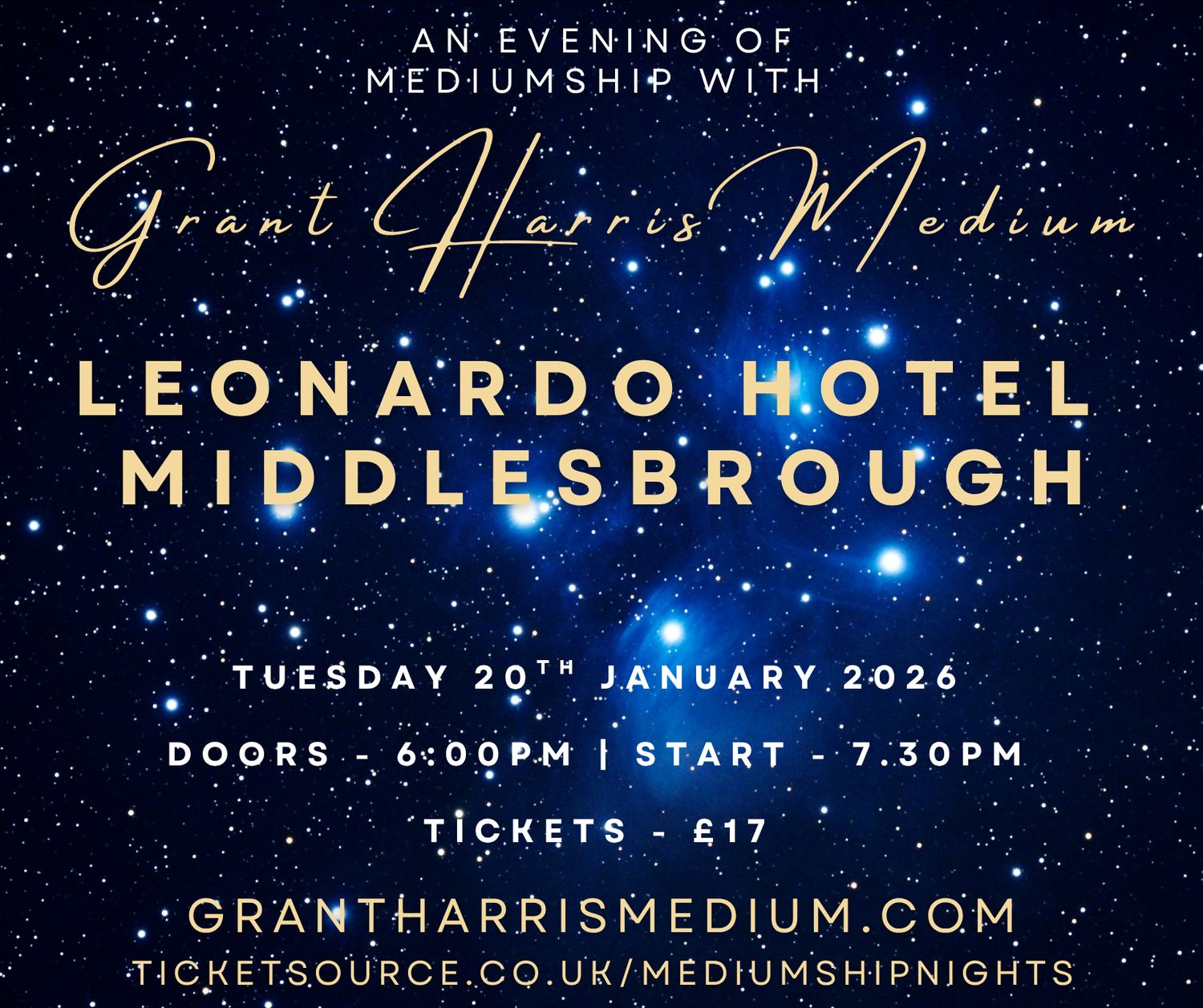 Psychic Night | Leonardo Hotel, Middlesbrough | 20.01.2026