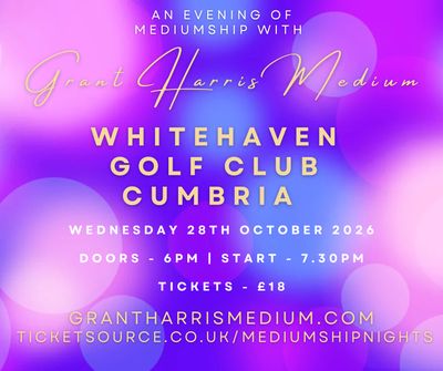 Psychic Night | Whitehaven Golf Club, Cumbria | 28.10.2026 - Also available on Ticketsource