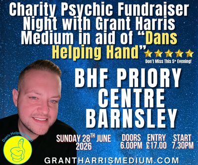 Charity Fundraiser Psychic Night | BHF Priory Centre, Barnsley | 28.06.2026
