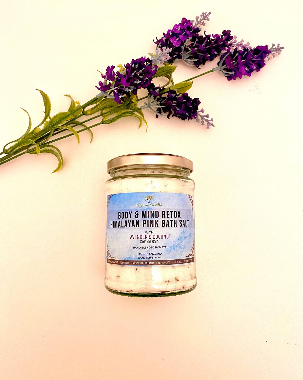 Body &amp; Mind Retox Bath Salt with Organic Coconut &amp; Lavender