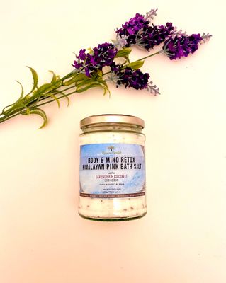 Body &amp; Mind Retox Bath Salt with Organic Coconut &amp; Lavender