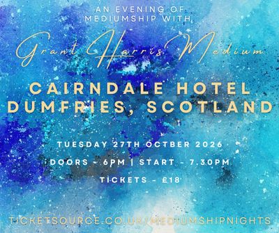 Psychic Night | The Cairndale Hotel, Dumfries, Scotland | 27.10.2026 - ONLY AVAILABLE ON TICKETSOURCE! PLEASE PURCHASE ON LINK PROVIDED!