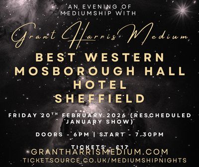 Psychic Night | Mosborough Hall Hotel, Sheffield | Friday 20th February 2026 (Rescheduled January Show)