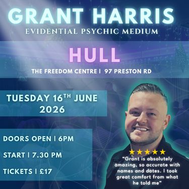 Psychic Night | The Freedom Centre, Hull | 16.06.2026 - TICKETSOURCE ONLY - BOOK ON LINK PROVIDED!