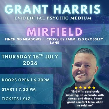 Psychic Night | Finching Meadows, Crossley Farm, Mirfield | 16.07.2026 - TICKETSOURCE ONLY - BOOK ON LINK PROVIDED!