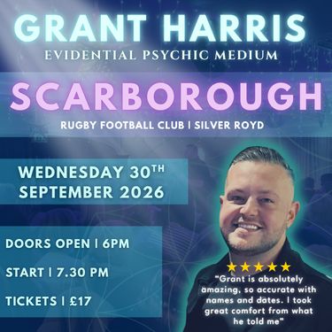 Psychic Night | Scarborough Rugby Union Football Club | 30.09.2026 - TICKETSOURCE ONLY - BOOK ON LINK PROVIDED!