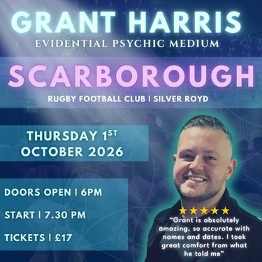 Psychic Night | Scarborough Rugby Union Football Club | 01.10.2026 - TICKETSOURCE ONLY - BOOK ON LINK PROVIDED!