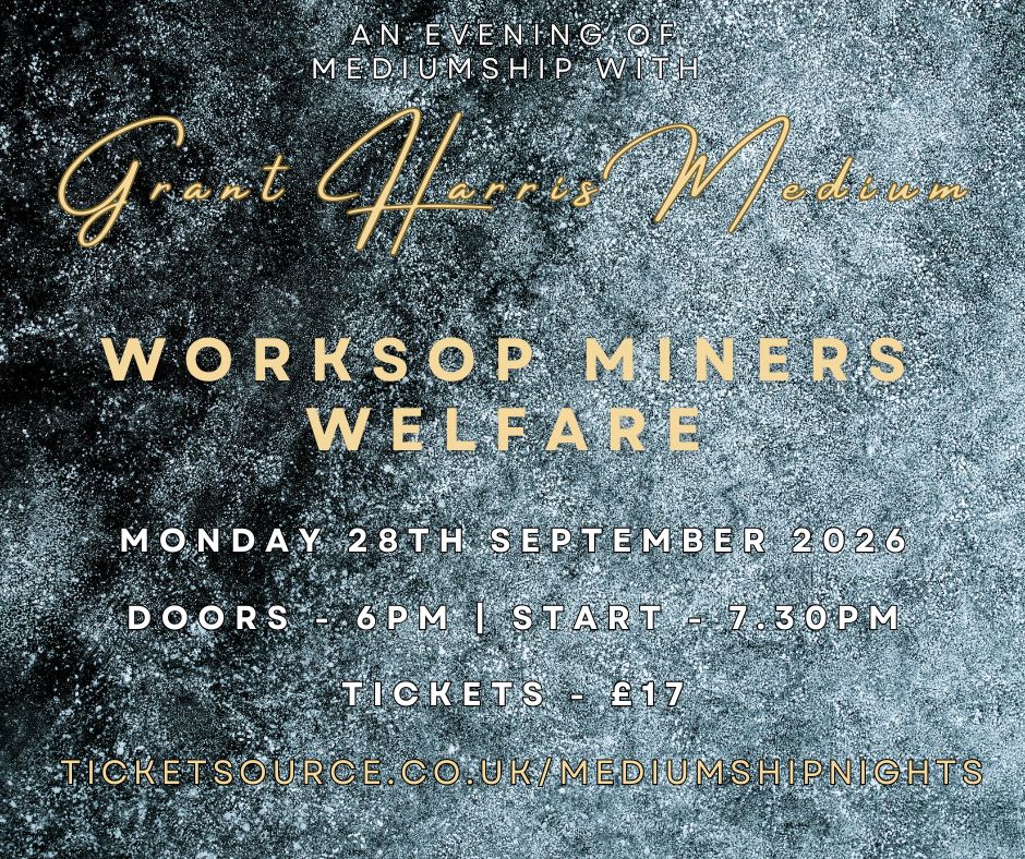 Psychic Night | Worksop Miners Welfare | 28.09.2026 - Tickets available on ticketsource only, book on link provided!