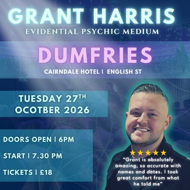 Psychic Night | The Cairndale Hotel, Dumfries, Scotland | 27.10.2026 - TICKETSOURCE ONLY - BOOK ON LINK PROVIDED!