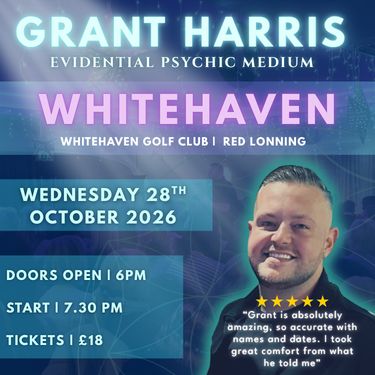 Psychic Night | Whitehaven Golf Club, Cumbria | 28.10.2026 - TICKETSOURCE ONLY - BOOK ON LINK PROVIDED!