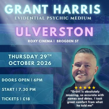 Psychic Night | Roxy Cinema, Ulverston | 29.10.2026 - TICKETSOURCE ONLY - BOOK ON LINK PROVIDED!