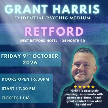 Psychic Night | West Retford Hotel, Retford| 09.10.2026 - TICKETSOURCE ONLY - BOOK ON LINK PROVIDED!