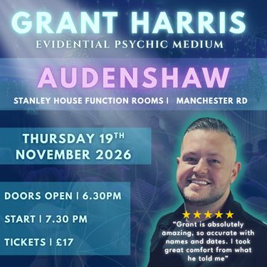 Psychic Night | Stanley House Function Rooms (Audenshaw Masonic Hall), Audenshaw Manchester | 19.11.2026 - TICKETSOURCE ONLY - BOOK ON LINK PROVIDED!