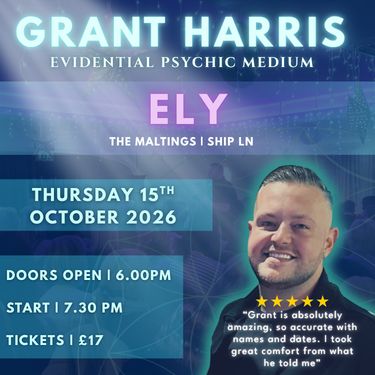 Psychic Night | The Maltings, Ely Cambridgeshire | 15.10.2026 - TICKETSOURCE ONLY - BOOK ON LINK PROVIDED!