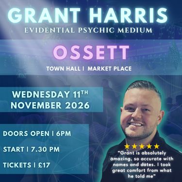 Psychic Night | Ossett Town Hall | 11.11.2026 -TICKETSOURCE ONLY - BOOK ON LINK PROVIDED!