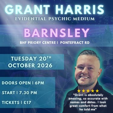 Psychic Night | BHF Priory Centre, Barnsley | 20.10.2026 - TTICKETSOURCE ONLY - BOOK ON LINK PROVIDED!