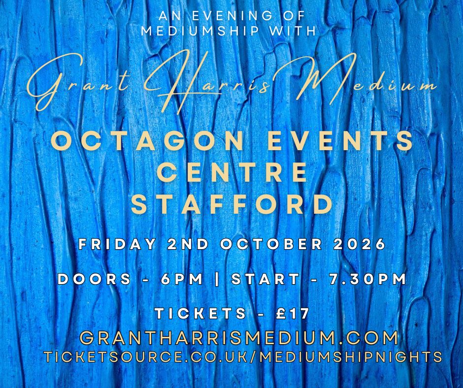 Psychic Night | Octagon Events Centre, Stafford | 02.10.2026 - TICKETS AVAILABLE ON TICKETSOURCE ONLY, BOOK ON LINK PROVIDED!