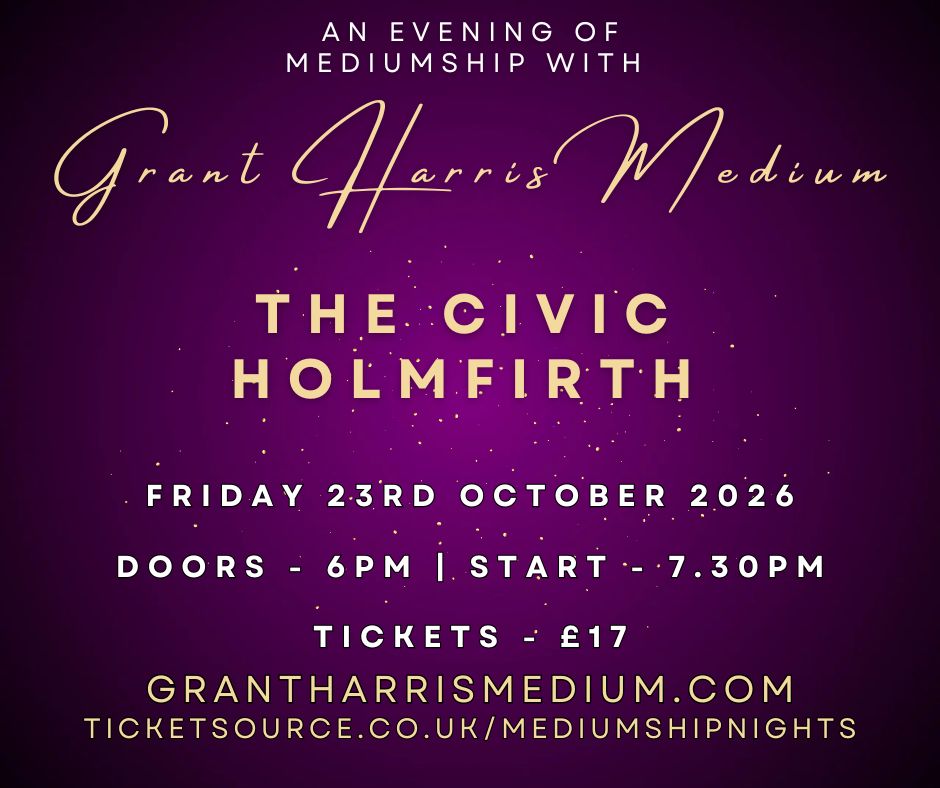 Psychic Night | The Civic, Holmfirth | 23.10.2026 - TICKETS AVAILABLE ON TICKETSOURCE ONLY! BOOK ON LINK PROVIDED!