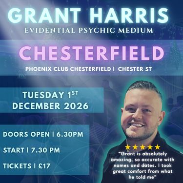 Psychic Night | Club Chesterfield | 01.12.2026 - TICKETSOURCE ONLY - BOOK ON LINK PROVIDED!