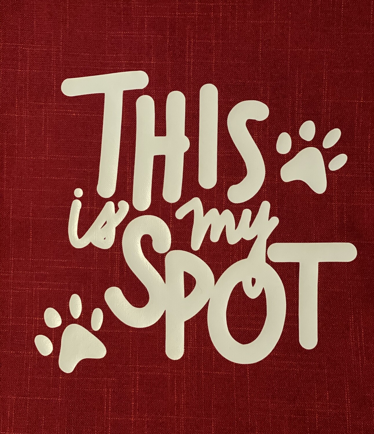*My Spot* red pillow case &amp; pillow