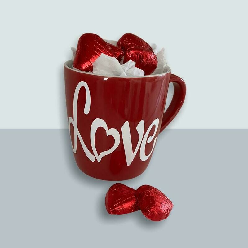 Love mug &amp; 5 heart chocolates