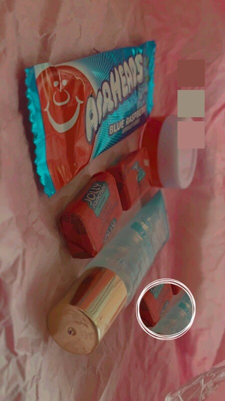 Blue and Red Candy And Lipgloss Pack