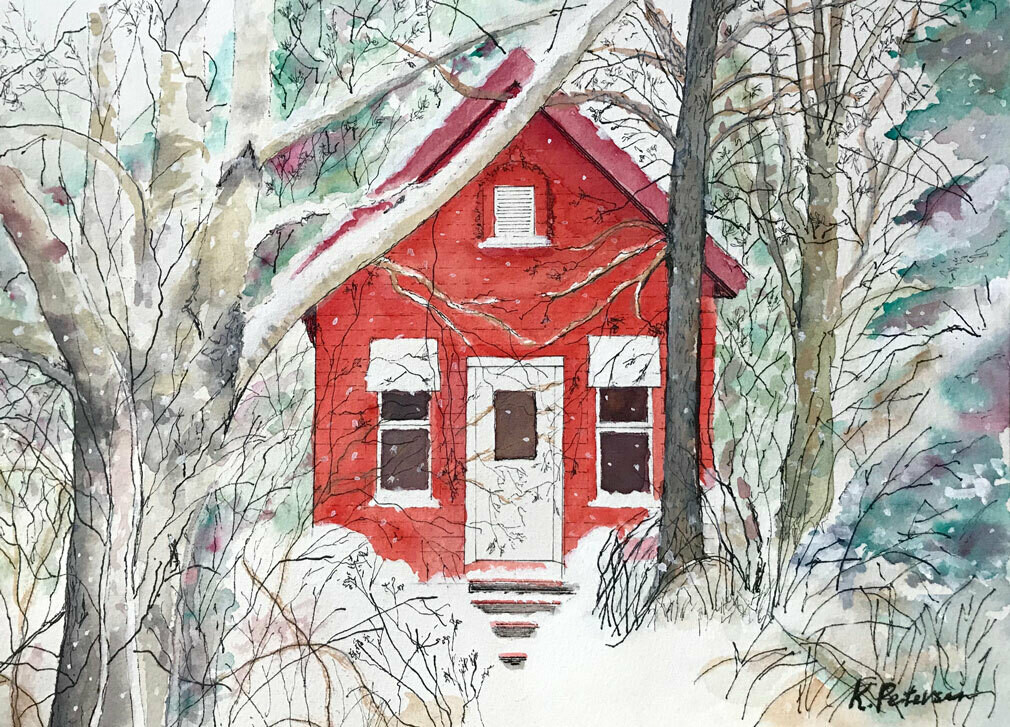 Little Red School House Print