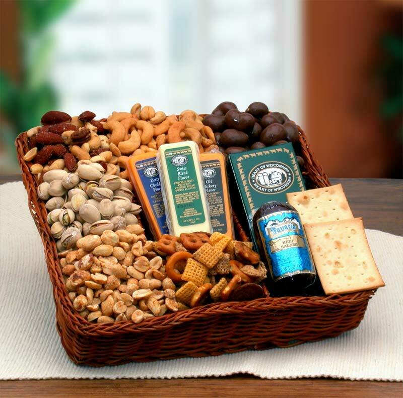Gift Basket - Snackers Delight Nut and Snack Tray